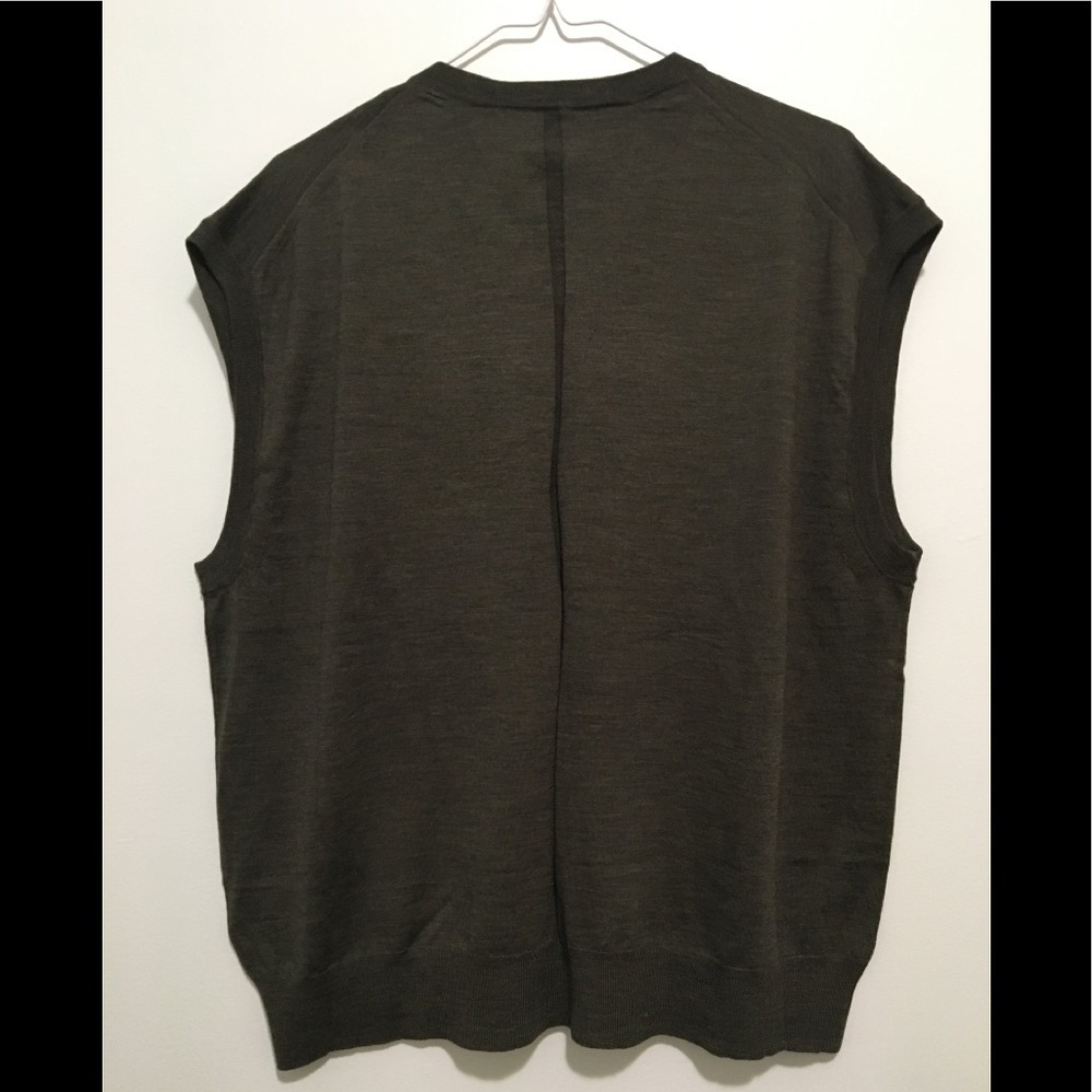 The Row 100% Merino Wool Vest Down Top Deep Moss s2. - Picture 14 of 16